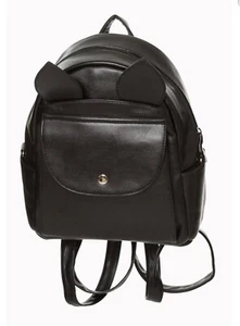 BANNED Apparel Black Bat Ears Gothic Punk Emo Halloween Bag Waverley Backpack - Picture 1 of 4