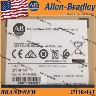 Factory Sealed NEW PLC 2711R-T4T Ser B PanelView 800 4-inch HMI Terminal - Image 1 of 4