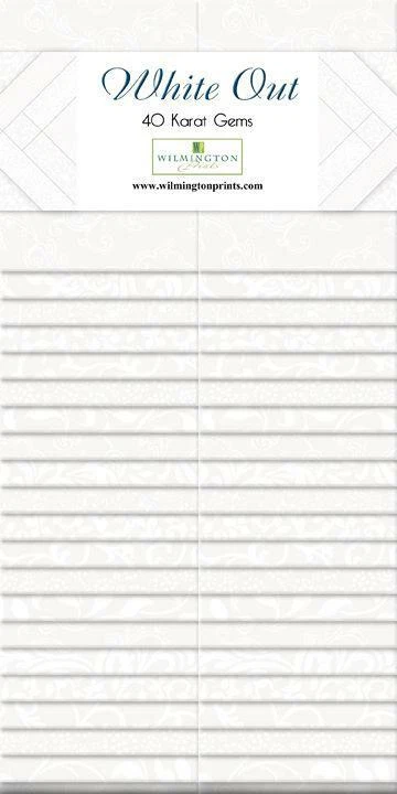 WHITE OUT BY WILMINGTON IMPRESIONES ESTUDIO - GEMAS DE 40 QUILATES - ROLLO DE GELATINA DE 2,5" 40 PIEZAS Foto 1 de 1