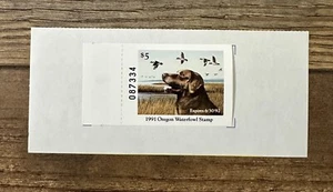 WTDstamps - 1991 OREGON - State Duck Stamp - MNH **HUNTER TYPE** - Picture 1 of 2