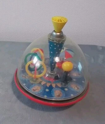 Jouet Ancien Toupie Décor  Cirque , Ancienne Toupie - Photo 1/4