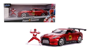 JADA -POWER RANGERS 1/24 2009 RED NISSAN SKYLINE GT-R R35 W/FIGURE MODEL 31908 - Picture 1 of 1