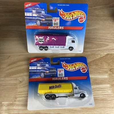 2 camiones cisterna Mattel 1996 Hot Wheels MILK DUDS y diecast bueno y abundante Foto 1 de 4
