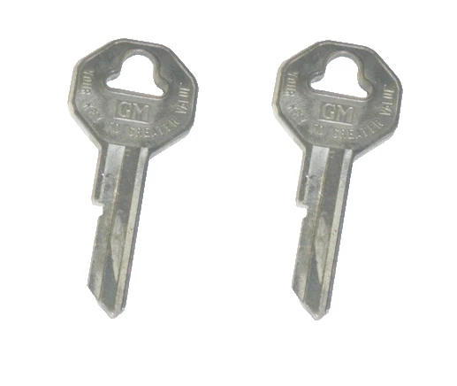 2 GM Key Blanks 1968 Buick Cadillac Chevrolet Oldsmobile Pontiac Guantera Maletero Foto 1 de 1