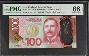 New Zealand 100 Dollars 2016 P 195 a Gem UNC PMG 66 EPQ - Picture 1 of 3
