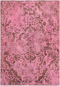 Vintage Handknotted Persian Carpet 168x116 cm-Fine,Orient,Pink,Carpet,rug - Picture 1 of 11