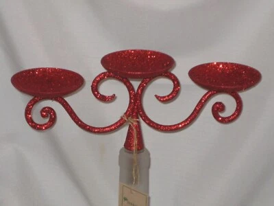 Topper candelabro botella de vino rojo brillo para velas votivas o tealight Foto 1 de 4