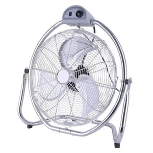 Optimus Floor Fan 20" Silver Oscillating High Velocity w/ Chrome Wire Grill - Picture 1 of 3