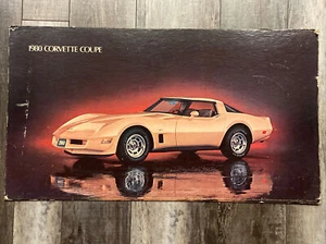 Cartel de cartón para sala de exposición de concesionario Chevrolet 1980 Corvette cupé original Chevy - Imagen 1 de 13