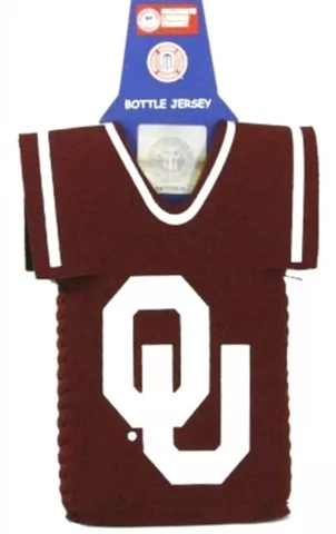 Oklahoma Sooners 12oz JERSEY Bottle Koozie Cooler University of Cover