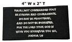 Emblème militaire tactique brodé JOSHUA 1:9 patch sur fer morale chrétienne tactique