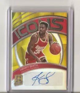 2020-21 Panini Spectra KENNY SMITH Icons Gold Prizm Auto 8/10 Houston Rockets - Picture 1 of 1