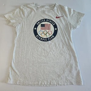 Nike Dri Fit US Olympic Team T-Shirt Men Small White Patriotic Soft USA Classic - Picture 1 of 6