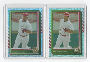 Albert Pujols 2025 Donruss #6 Rocket parallel 2 card lot w/sleeves - Picture 1 of 2