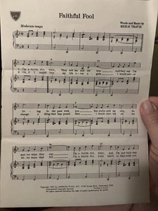 ‘52 Advance Artist Sheet Music ‘Faithful Fool’ MERLE TRAVIS - Picture 1 of 2