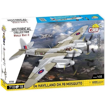 Cobi 5735 1:32 De Havilland DH-98 Mosquito Aircraft Construction Kit 710 Pieces - Image 1 of 4
