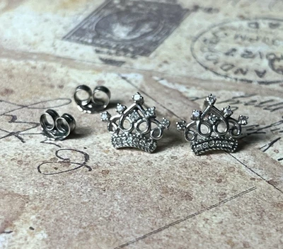 Серьги из чистого серебра с заколдованной короной Disney V833 - Изображение 1 из 4