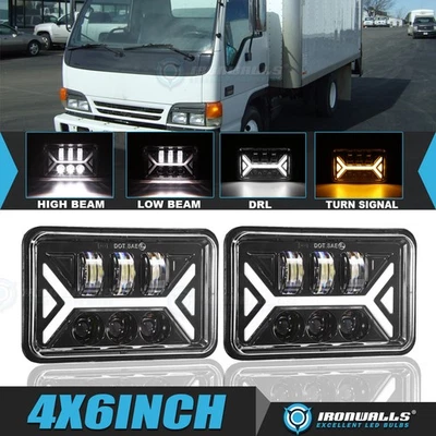 Faros LED DRL de haz alto/bajo para Isuzu FTR FVR FRR NQR 2 piezas Foto 1 de 4