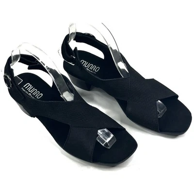 Sandalias Munro Jenny negras con estampado de lagarto de nobuck para mujer talla 8,5 M con cordones EE. UU. Nuevas Foto 1 de 4