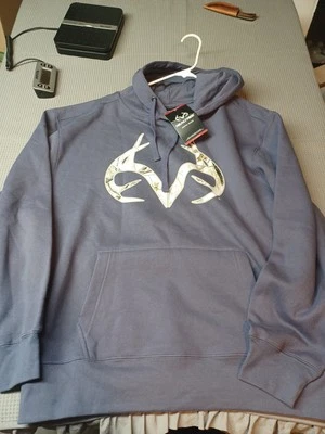 Sudadera con Capucha para Hombres Realtree Nueva con Etiquetas Talla XL Gris Gráfico Logo Pullover Algodón  Foto 1 de 4