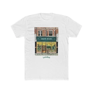 Daunt Books Bookstore London United Kingdom Men's Cotton Crew Tee - Picture 1 of 13