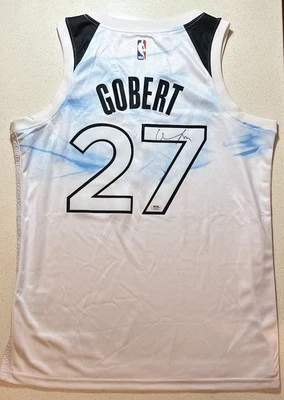 Rudy Gobert Signed Minnesota Timberwolves Jersey Autographed PSA COA NWT Adult L - Image 1 of 2