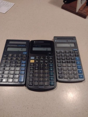 Texas Instruments TI-30x solar& two 36 x solar calculators lot of three - Image 1 of 2