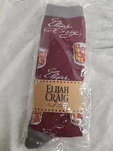 NEW Elijah Craig Small Batch Bourbon Mens Socks 1789 Novelty Maroon Gray - Picture 1 of 4