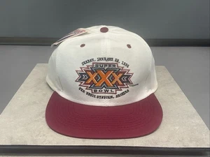 Vintage 1996 Super Bowl XXX Logo 7 Snapback Hat Cap Cowboys Steelers NWT - Picture 1 of 6