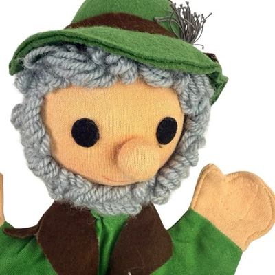 Títere de mano checo vintage Mona duende tela hecha a mano teatro de Checoslovaquia Foto 1 de 4