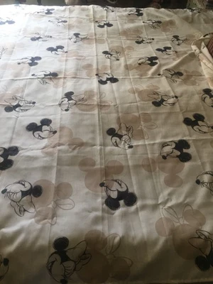 Nueva cortina de ducha boceto Mickey Minnie Mouse de Disney negra ~ blanca ~ bronceada 70 x 72 Foto 1 de 4