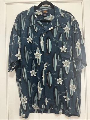 Camisa azul vintage Route 66 hawaiana bolsillo abotonada para hombre talla 2X Foto 1 de 4