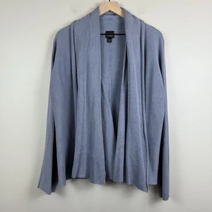 Eileen Fisher Cardigan Womens XL Blue Silk Blend Coastal Open Sweater Capsule - Picture 1 of 9