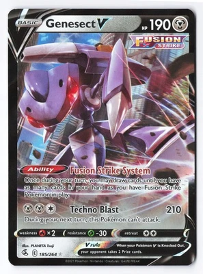 Genesect V 185/264 - SWSH08: Fusion Strike Ultra Rare Holo NM - Image 1 of 2