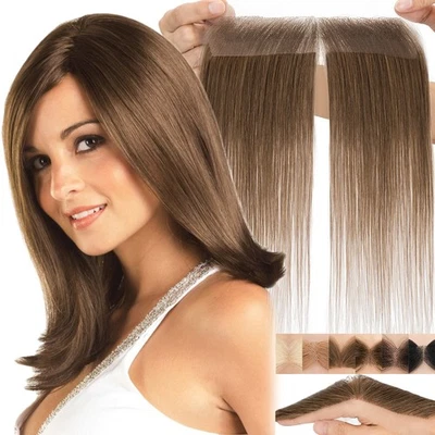 Pieza de cabello humano Remy de cubierta frontal de encaje completo parche parte gratuita Foto 1 de 4