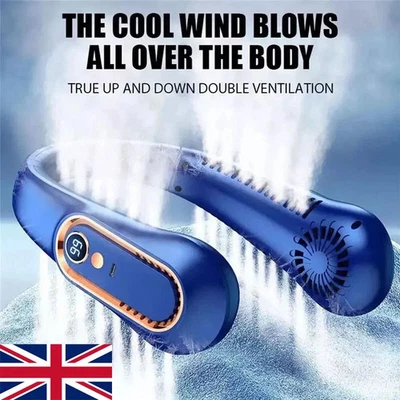 Neck Fan USB Portable Neck Fan Rechargeable Portable Cooler Neckband Bladeless - Image 1 of 4