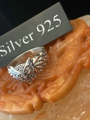 Anillo de búho de plata maciza Foto 1 de 4