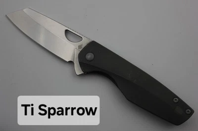 Navaja de Bolsillo Plegable Kizer Sparrow Mango de Titanio con Herrajes y Clips Extra Foto 1 de 4