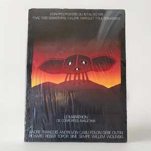 1970s Vintage Jean-Michel Folon Le Marathon Galerie Marquet - Unused - Picture 1 of 5