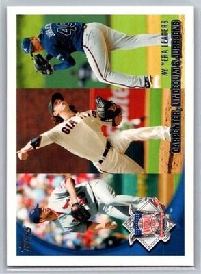 💎2010 Topps Baseball #106 NL ERA Leaders (Carpenter/Lincecum/Jurrjens)💎 - Image 1 of 2