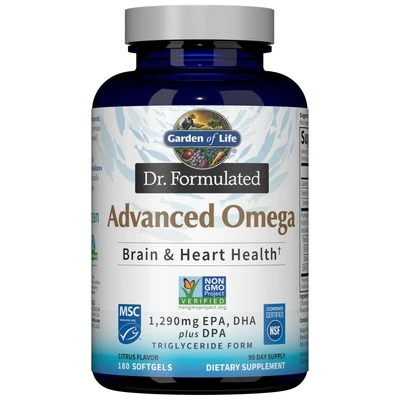 Cápsulas blandas de aceite de pescado Omega 3 formuladas por Doctor para la salud del corazón y el cerebro 180 unidades Foto 1 de 4