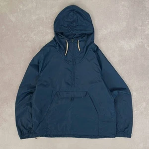 Columbia Vintage 90s Nylon Hooded Jacket M Men's Navy Blue Anorak - Picture 1 of 7