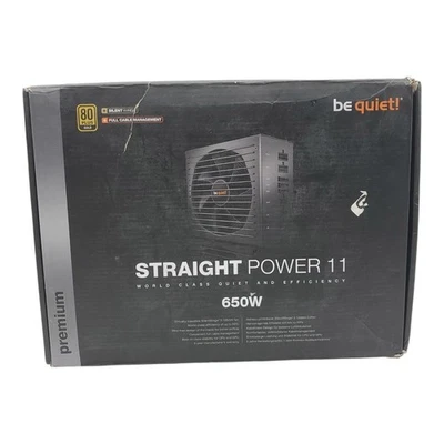 be quiet! Straight Power 11 PSU 650W ATX 80+ PLUS GOLD zertifizierte modulare Kabel - Bild 1 von 4