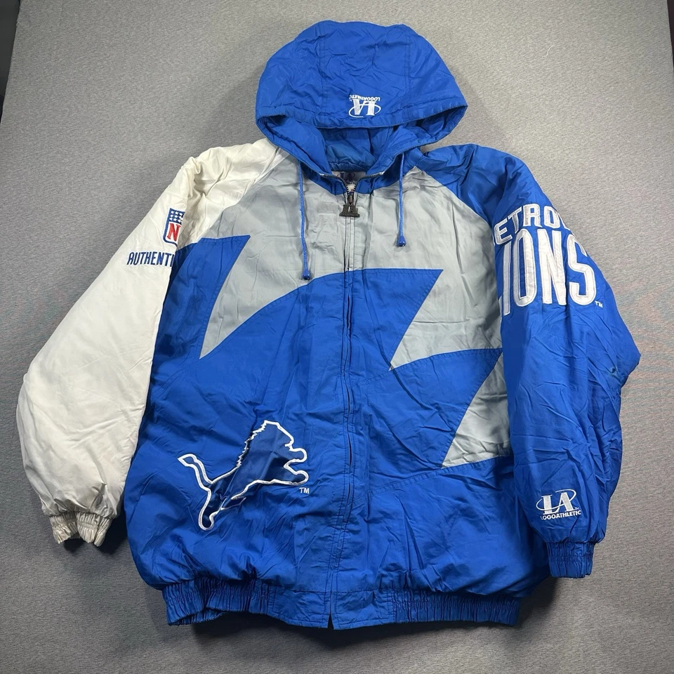 VTG Detroit Lions Logo Athletic Pro Line Jacket Mens XL Shark tooth Authentic - Image 1 of 4