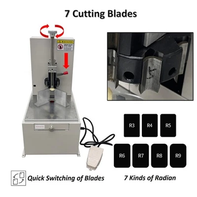 Máquina eléctrica de esquina redonda cortadora máquina redondeadora de esquina hoja fuera de lado Foto 1 de 4