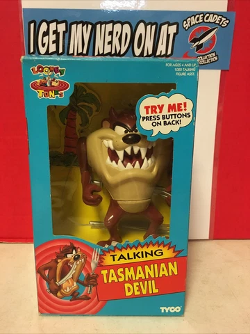 Talking Tasmanian Devil Looney Toons Tyco Vintage Action Figure Toy Cover