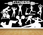 Gymnasium Gym Fitness Wallpaper Backdrop Large Print Mural Feature Adhesive