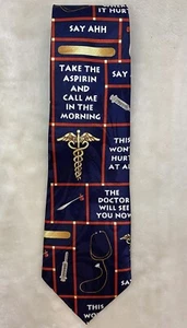 Steven Harris Neck Tie Medical Doctor Will See You Now Nurse Hospital Hand Made - Picture 1 of 3