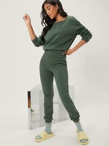 Elastic Waist Solid Joggers - Picture 1 of 9