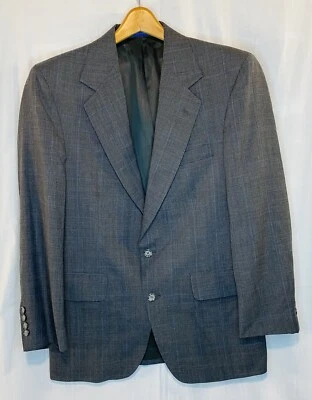 Casaco esportivo masculino Nordstrom Classic Collection xadrez fantasma cinza marinho 37 curto - Imagem 1 de 4